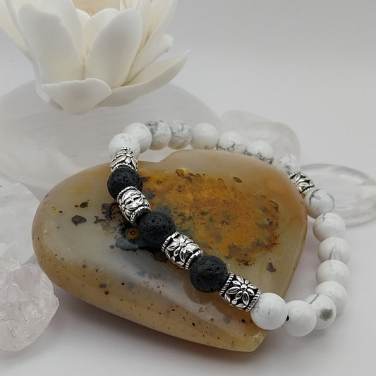 Bracelet HOWLITE  - Perles 8mm