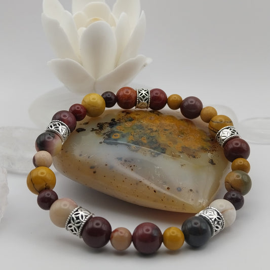 Bracelet JASPE MOKAITE - Perles 6 et 8mm
