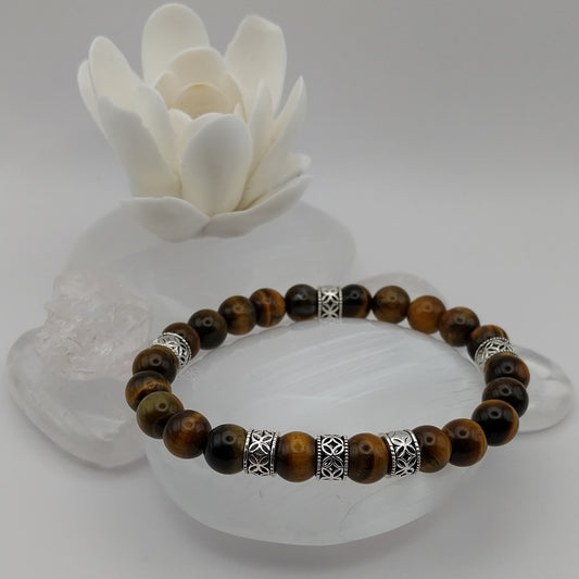 Bracelet OEIL DE TIGRE  - Perles 8mm
