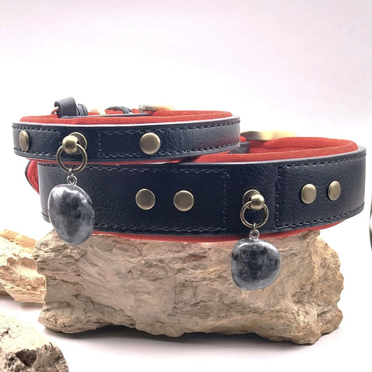 Collier Chien - LARVIKITE - Noir