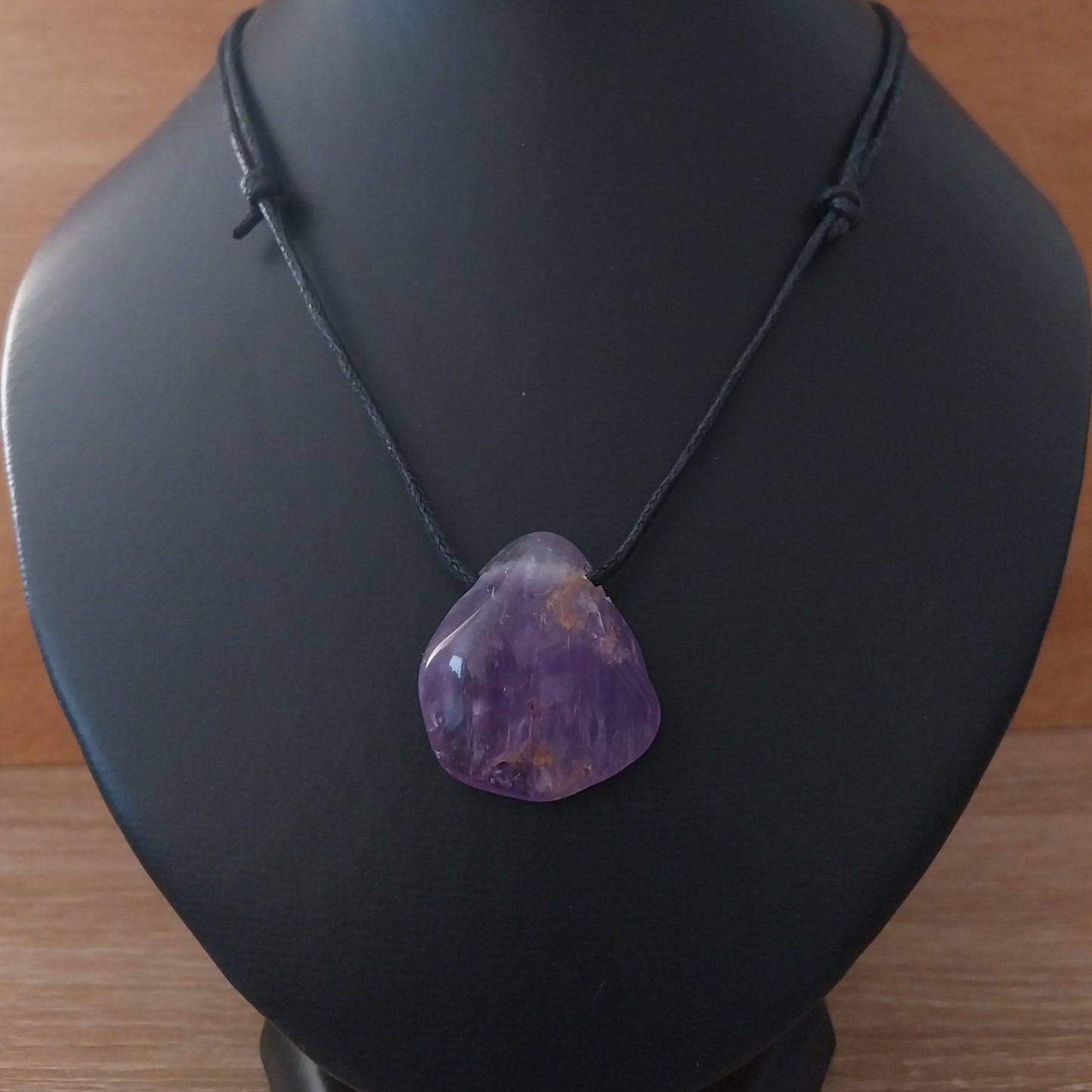 Pendentif AMÉTHYSTE sur cordon réglable